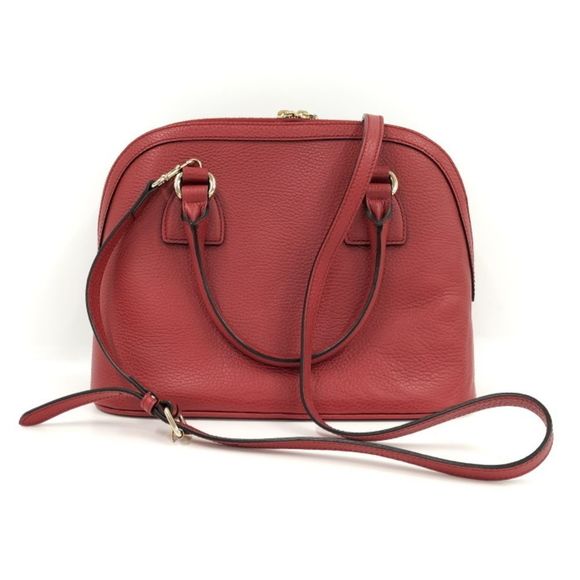 Gucci Handbag GG Charm Leather Red - Picture 2 of 10